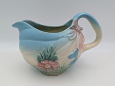 Vintage 1940s Hull Art Pottery Bow Knot Pastel Blue & Pink Ewer/Pitcher B-21-4 picture
