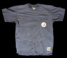 Rare Vintage 90's Nutmeg Steelers Drop Tail Pocket T-Shirt Sz XL(Nice Fade) picture