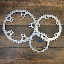 Vintage Shimano Chainring 46/36/26T Set 110/74 BCD SR Silver MTB Narrow picture