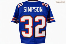 CUSTOM UNSIGNED O.J. SIMPSON BLUE JERSEY XL picture