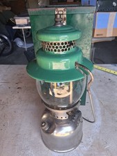 VTG 40s Coleman Green & Nickel Chrome Lantern 242B Sunshine USA 1941 Canada  picture