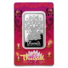 1 oz Silver Bar - PAMP Suisse Diwali & Sacred Cow (In Assay) picture