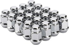 12x1.5 Wheel Lug Nuts, 20PCS Chrome 12mmx1.5 Closed End Bulge Acorn Lug Nut, Con picture