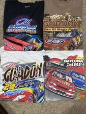 Vintage Jeff Gordon T Shirt Lot Mens Med Lg NASCAR Racing Daytona Front/Back picture