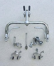 Vintage Nitto Dia Compe & Suntour Road Bike Handlebars Brakes Derailuers 80s Vtg picture
