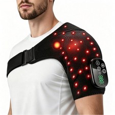 Heated Vibration Shoulder Massager 660nm 850nm Red Light Therapy Pain Relief picture