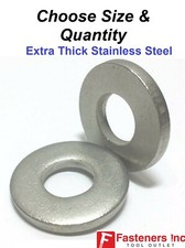 Extra Thick Flat Washers 18-8 Stainless Steel SAE Washer (Choose Size & Qty) picture