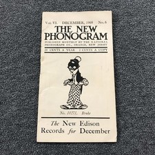 Edison The New Phonogram December 1909 Record Catalog Booklet Combination Gem  picture