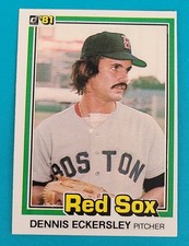 1981 Donruss #96 Dennis Eckersley Boston Red Sox BASEBALL Card F8 picture