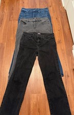 NYDJ Marilyn Straight Jeans Women’s Size 10 Lot of 3 Black Blue Gray picture