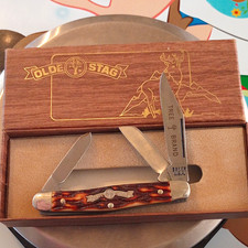 New Vintage Boker Old Stag 70488 Pocket Knife Made In USA picture