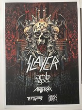 SLAYER Anthrax Testament Lamb of God Concert Poster Final Tour picture