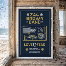 Zac Brown Band Charleston, SC Event 09.17.2026 Poster picture