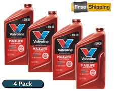 Valvoline MaxLife High Mileage 10W-30 Synthetic Blend Motor Oil 1 Quart - 4 Pack picture