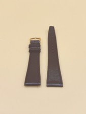 19mm  KREISLER Genuine Lizard Black NOS Vintage Watch Band & Gold-Tone Buckle picture