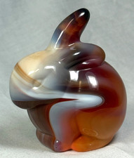 1984 Fenton for Levay #5162 Bunny in Ruby Marble - Rare in Glossy Finish picture