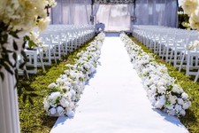 Artificial White Rose Wedding Aisle Floral Arrangement – 61