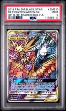 Pokemon 2019 Moltres Zapdos Articuno Tag Team GX SM210 PSA 9 Black Star Promo picture