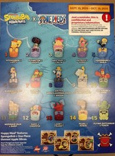 McDonald's Happy Meal SpongeBob x One Piece 15 Toy Full Set picture