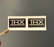 2 x THX Certified Sticker Label Decal Badge 28 mm x 15 mm picture