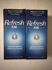 (2) Refresh PM P.M. Lubricant Eye Ointment 0.12 oz (3.5 G)  - Exp 2028+ picture
