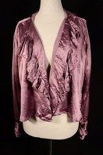 Antique 1920's Liberty & Co. Lavender Silk Satin Blouse Plus Size Good Condition picture