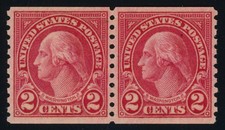 USA Scott# 599A Ty II, Mint NH, Coil Pair, PSE Cert VF-XF 85 SMQ $525 (57591) picture