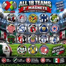 Handmade LIGA MX League Team Magnets 2