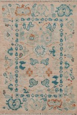 Floral Oushak Vegetable Dye Accent Rug 2x3 Turkish Handmade Oriental Rug picture