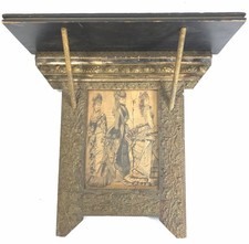 Antique Victorian Aesthetic Movement Gold & Ebonized Shelf with Picture picture