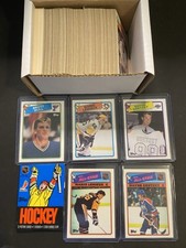 1988-89 Topps NHL Hockey Complete Set 198 wtih All Star & Helmet Stickers 33 picture