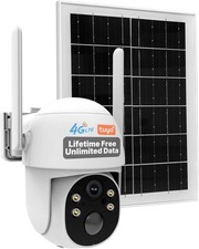 MOES S52 4G LTE Solar PTZ Security Camera Lifetime Free Data 3MP IP65 picture
