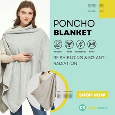 Radia Smart  ® EMF Protection Poncho, 5G Anti-Radiation, Silver lined, Faraday picture