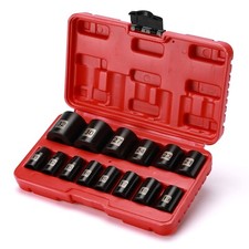 14 Pieces 1/2-Inch Drive Shallow Impact Socket Set, Metric, 6-Point, 11mm - 32mm picture