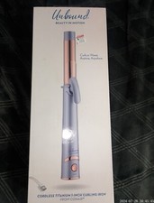 New Unbound Beauty in Motion 1” Titanium Cordless Curling Iron CR420 Open Box picture