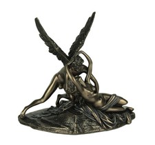 Cupid and Psyche Classic Mythology Bronze Finished Statue picture