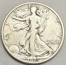 1921-S Walking Liberty Half Dollar Fine Details picture