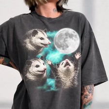 Three Possums Howling Moon Comfort Tee picture