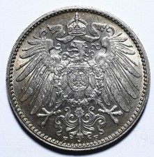1915 F Germany One 1 Mark - Wilhelm II type 2 - small shield - Lot 1004 picture