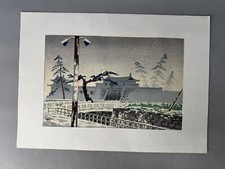 Y9005 WOODBLOCK PRINT Kyoto famous places single piece Japan Ukiyoe antique art picture