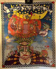 Vintage 1997 Tipitina’s Mardi Gras Poster Jamie Hayes New Orleans Louisiana Art picture
