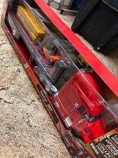 Newray Peterbilt 387 Red Semi Truck Flatbed Trailer Forklift Hay Bales AS-10333 picture