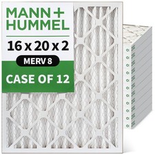 16x20x2 MERV 8 Pleated AC Furnace Air Filters. 12 Pack picture
