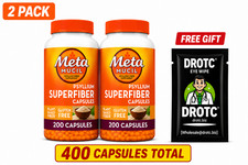 2X Metamucil Multi-Health Psyllium Fiber Supplement, 200. Total 400 Ct. 08/27 picture