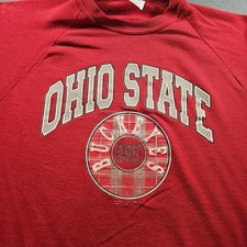 Vintage Ohio State Buckeyes Sweatshirt Mens Small Red NCAA Football Made USA picture