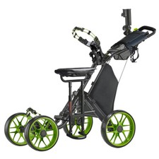 CaddyTek CaddyCruiser ONE Pro Folding 4 Wheel Golf Buggy Lime + Removable Seat picture