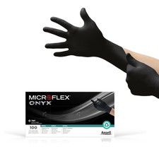 Ansell MICROFLEX Onyx N64 Disposable Nitrile Exam Gloves for Automotive, Metal picture