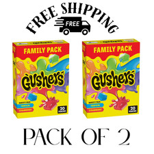 (2 pack) Gushers Fruit Flavored Snacks, Easter Basket Stuffers, 20 Ct, 16 oz picture