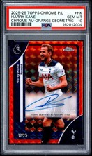 Topps 2025-26 Chrome Harry Kane CA-HK Orange Geometric /25 PSA 10 Auto picture