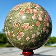 6LB Natural plum blossom agate crystal ball, quartz crystal energy ball picture